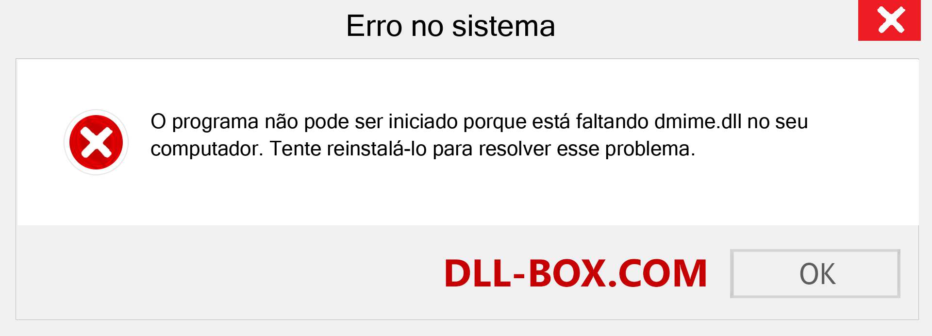 Arquivo dmime.dll ausente ?. Download para Windows 7, 8, 10 - Correção de erro ausente dmime dll no Windows, fotos, imagens